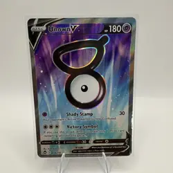 Pokemon TCG Unown V Silver Tempest 176/195 Holo Ultra Rare - Image 1