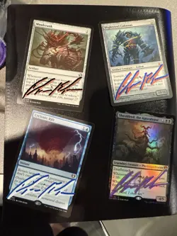 Magic the Gathering Card Lot Signed By Chris Rahn - Sheoldred - Cyclonic Rift - Image 1