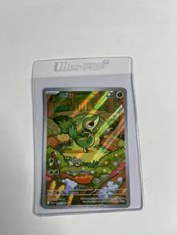 Pokemon TCG Snivy Reverse Holo with Vine Whip attack. Card features bright... - Image 1