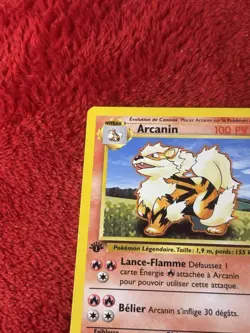 1999 Pokemon Arcanine 1st Edition Non-Holo French Card 23/102 WOTC Played - Image 2