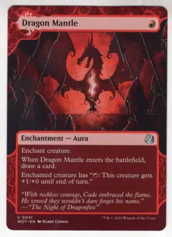 MTG Wilds Of Eldraine Enchanting Tales Card #41 Dragon Mantle - Image 1