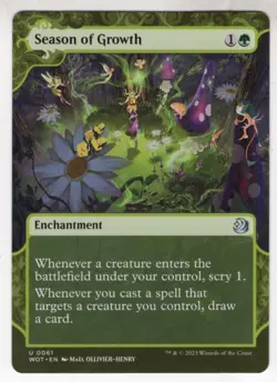 MTG Wilds Of Eldraine Enchanting Tales Card #61 Season of Growth - Image 1