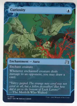 MTG Wilds Of Eldraine Enchanting Tales Card #17 Curiosity - Image 1