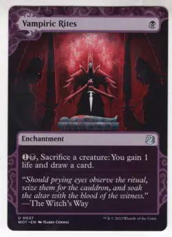 MTG Wilds Of Eldraine Enchanting Tales Card #37 Vampiric Rites - Image 1