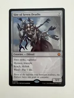 Sire of Seven Deaths MTG Magic the Gathering Card NM Near Mint FDN - Image 1