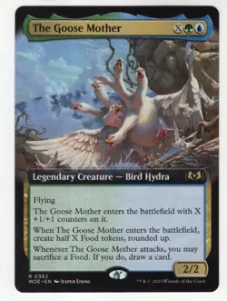 MTG Wilds Of Eldraine Extended Art Card #362 The Goose Mother - Image 1