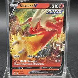 Blaziken V 020/198 Holo SWSH06: Chilling Reign NM Pokemon TCG Card - Image 1