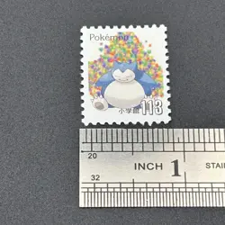 Snorlax Pokemon Stamp Card Shogakukan Nintendo Japanese TCG Vintage S126-17 - Image 2