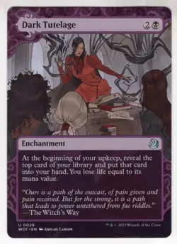 MTG Wilds Of Eldraine Enchanting Tales Card #28 Dark Tutelage - Image 1