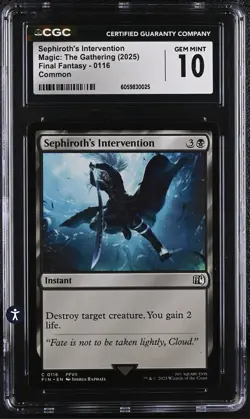 Sephiroth’s Intervention MTG Final Fantasy 0116 Common CGC Gem Mint 10 - Image 1