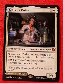 MTG Peter Parker / Amazing Spider-Man M #0010 Spiderman Mythic Rare Magic NM/M - Image 1