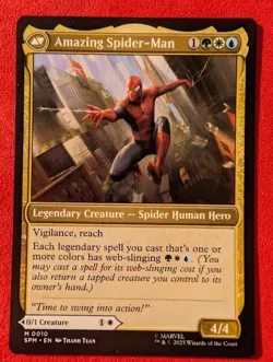 MTG Peter Parker / Amazing Spider-Man M #0010 Spiderman Mythic Rare Magic NM/M - Image 2