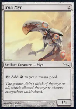 Iron Myr - Light Play MTG Mirrodin - Image 1