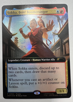 Sokka, Bold Boomeranger PROMO | AVATAR, the Last Airbender (TLA) MTG Magic FOIL - Image 2