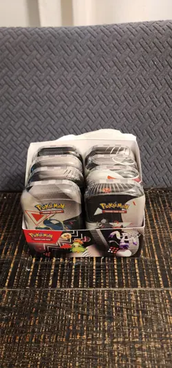 Pokemon Black Bolt & White Flare 8 Mini Tins New Sealed Pokemon TCG With Display - Image 1