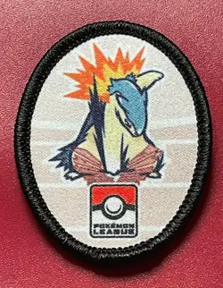Pokemon League Pokethlon Typhlosion Block Smash Iron on Patch 2010-2011 OOP - Image 1