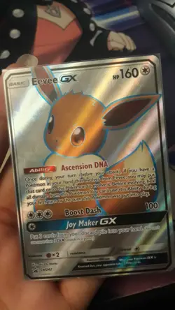 Eevee GX SM242 - Full Art Black Star Promo Pokemon Sun & Moon 2020 NM Condition - Image 1