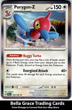 Porygon-Z #144/182 SV04: Paradox Rift Pokemon Rare,Holo - Image 1