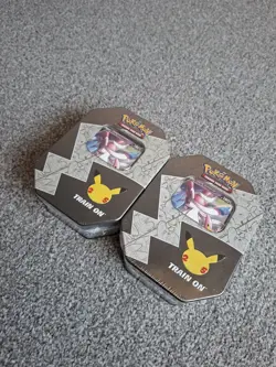 2x Pokemon Celebrations 25th Anniversary small Dark Sylveon V tins SEALED - Image 2