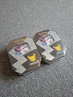 2x Pokemon Celebrations 25th Anniversary small Dark Sylveon V tins SEALED - Image 3
