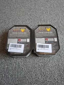 2x Pokemon Celebrations 25th Anniversary small Dark Sylveon V tins SEALED - Image 4