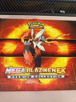 Pokemon TCG Mega Blaziken EX Premiun Collection Play mat 2015 Rubber Back - Image 1