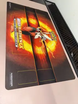 Pokemon TCG Mega Blaziken EX Premiun Collection Play mat 2015 Rubber Back - Image 2