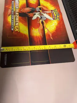 Pokemon TCG Mega Blaziken EX Premiun Collection Play mat 2015 Rubber Back - Image 5