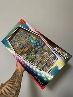 Pokemon TCG Scarlet & Violet Prismatic Evolutions Premium Collection Cards Sams - Image 1