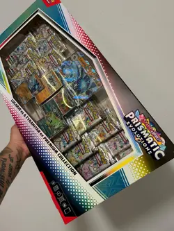 Pokemon TCG Scarlet & Violet Prismatic Evolutions Premium Collection Cards Sams - Image 2