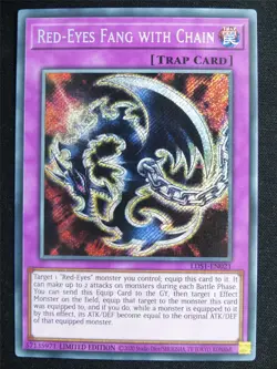 Red-Eyes Fang With Chain LDS1 Secret Rare - lim ed Yugioh Card #4SK - Image 1