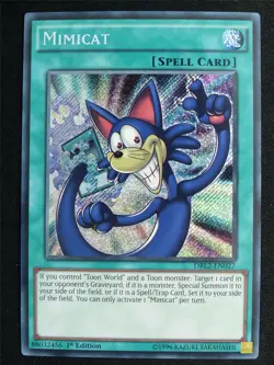 Mimicat DRL2 Secret Rare - 1st ed Yugioh Card #4SI - Image 1