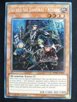 Secret Six Samurai - Kizaru SPWA Secret Rare - 1st ed Yugioh Card #4SL - Image 1