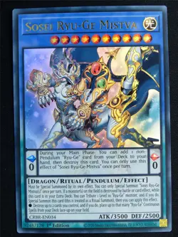 Sosei Ryu-Ge Mistva CRBR Ultra Rare - 1st ed Yugioh Card #4SW - Image 1