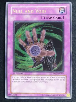 Null and Void SOD Ultimate Rare - 1st ed Yugioh Card #4RT - Image 1