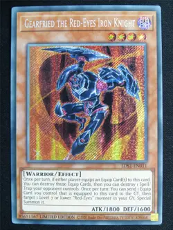 Gearfried the Red-Eyes Iron Knight LDS1 Secret Rare - 1st ed Yugioh Card #4S3 - Image 1