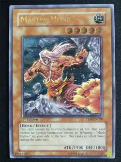 Master Monk TLM Ultimate Rare - 1st ed Yugioh Card #4S6 - Image 1