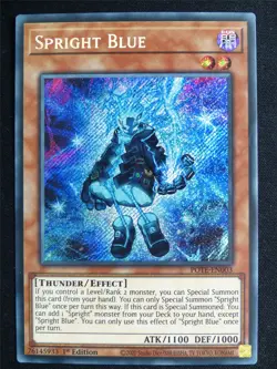 Spright Blue POTE Secret Rare - 1st ed Yugioh Card #4SN - Image 1
