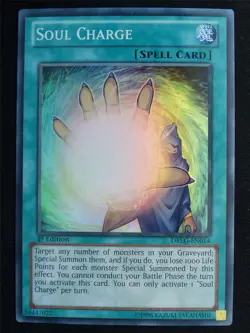 Soul Charge DRLG Super Rare - 1st ed Yugioh Card #4QV - Image 1