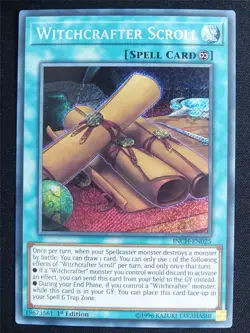 Witchcrafter Scroll INCH Secret Rare - 1st ed Yugioh Card #4RK - Image 1