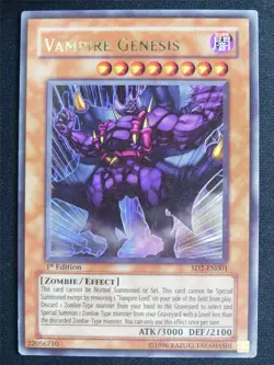 Vampire Genesis SD2 Ultra Rare - 1st ed Yugioh Card #4R1 - Image 1