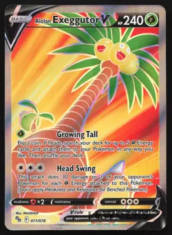 Alolan Exeggutor V - 071/078 - Full Art Ultra Rare - Pokemon GO - Pokemon Card - Image 1