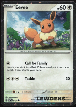 Eevee - SVP EN 043 - Cosmos Holo - S&V Black Star Promo - Pokemon Card - Image 1