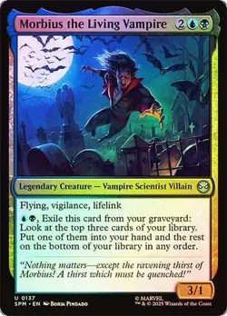 NM Foil Morbius the Living Vampire, MTG, Marvel's Spider-Man, Magic, 137 - Image 1