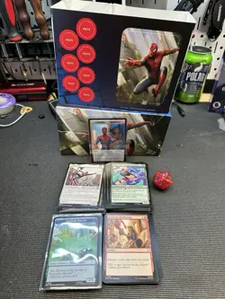 Magic the Gathering Spider-Man LOT 150+ Cards, Box, Life counter + R & Foil - Image 5