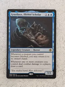 MTG Grazilaxx, Illithid Scholar #60 Adventures in the Forgotten Realms Rare NM - Image 1