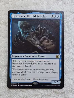 MTG Grazilaxx, Illithid Scholar #60 Adventures in the Forgotten Realms Rare NM - Image 2