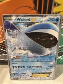 Pokemon TCG - Wailord EX 38/160 - Primal Clash - Holo Ultra Rare 2015 *NM/LP - Image 1