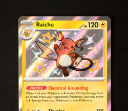 Pokemon Card TCG - Raichu 132/091 - Paldean Fates - Baby Shiny Rare - NM ⭐ - Image 2