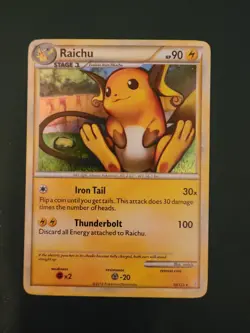 Pokemon HGSS - HeartGold SoulSilver - Raichu - 10/123 - Holo Rare - NM - Image 1